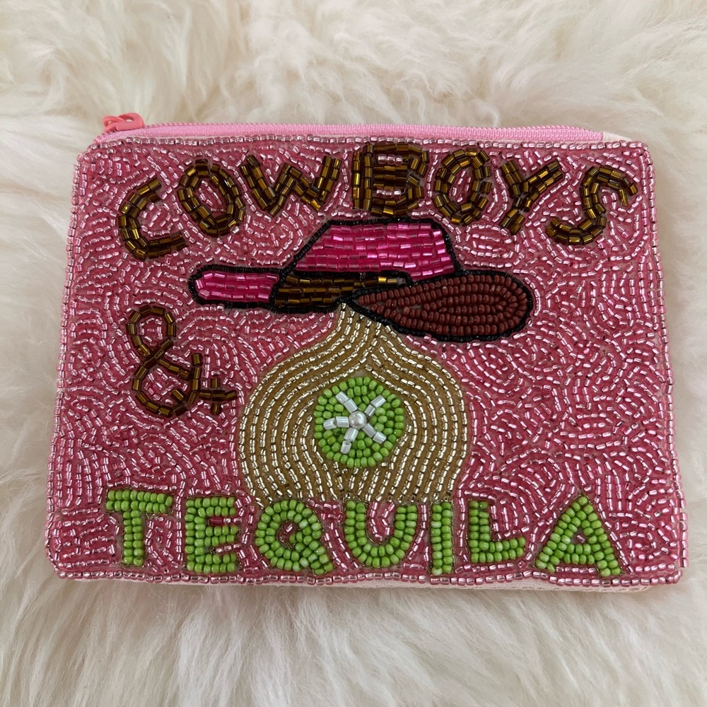Hand beaded coin purse